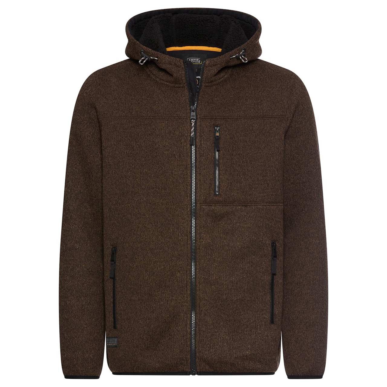 Camel active Herren Fleece Jacke sepia brown melange