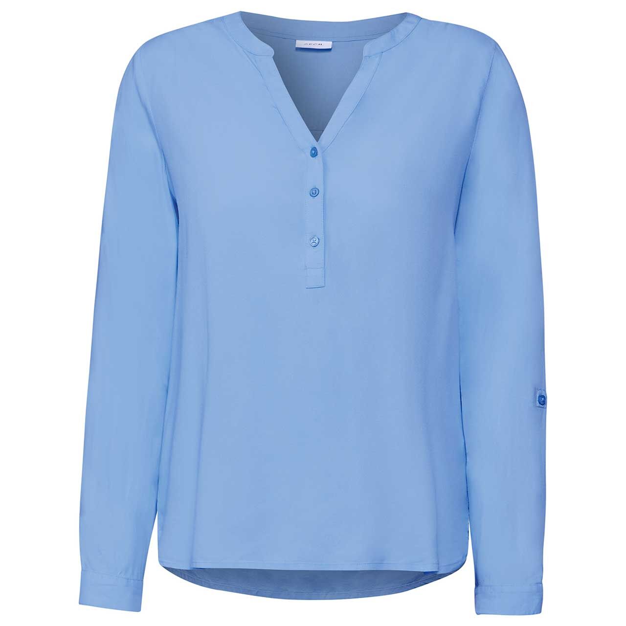 Cecil Damen Langarm Bluse Solid fresh light blue