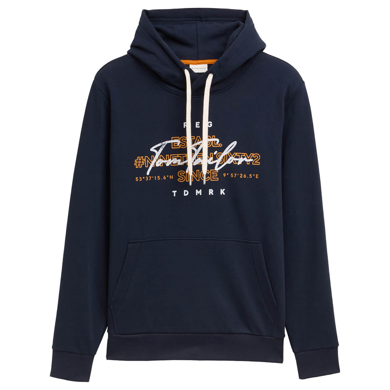 Tom Tailor Herren Hoodie Sweatshirt dark sky captain blue printed Tom Tailor Herren Hoodie Sweatshirt dark sky captain blue printed