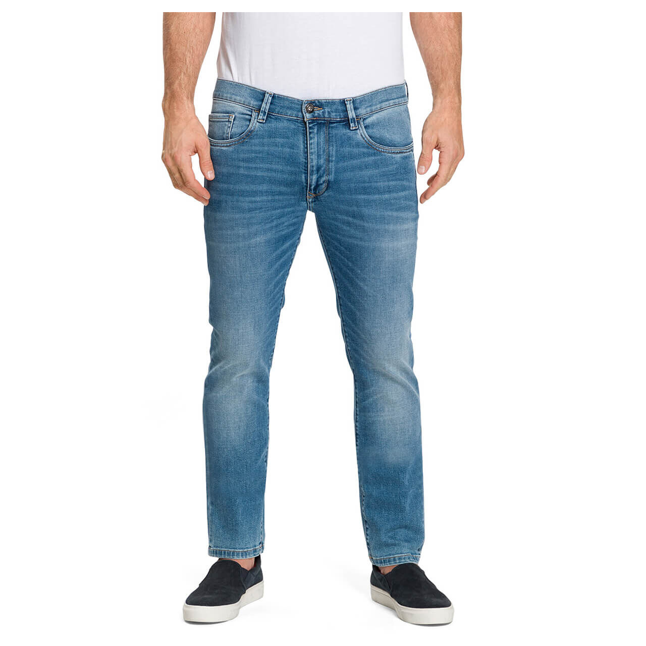 Pioneer Jeans Eric Megaflex für Herren in Mittelblau angewaschen, FarbNr.: 6825