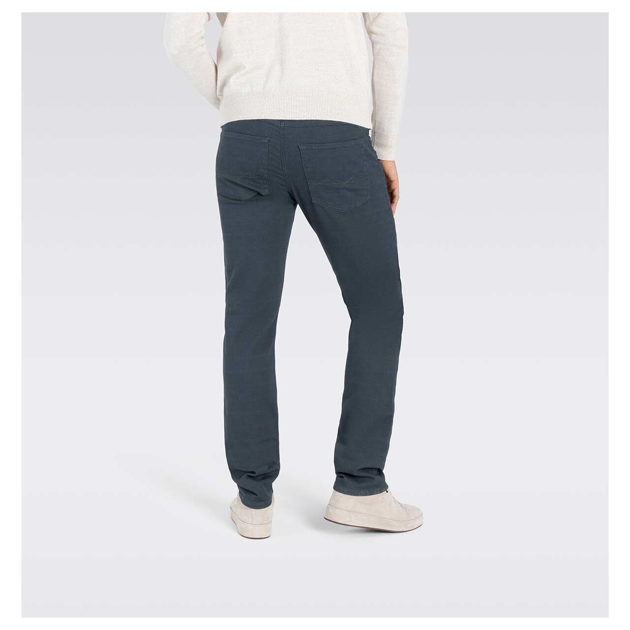MAC Jogn Baumwollhose midnight blue check
