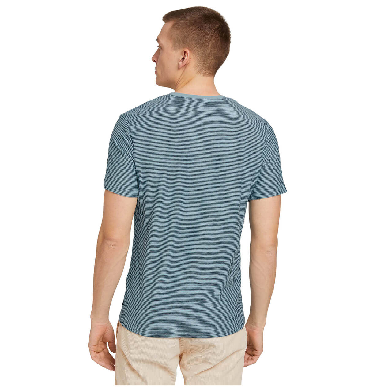 Tom Tailor T-Shirt für Herren in Blau mit Print, FarbNr.: 29167