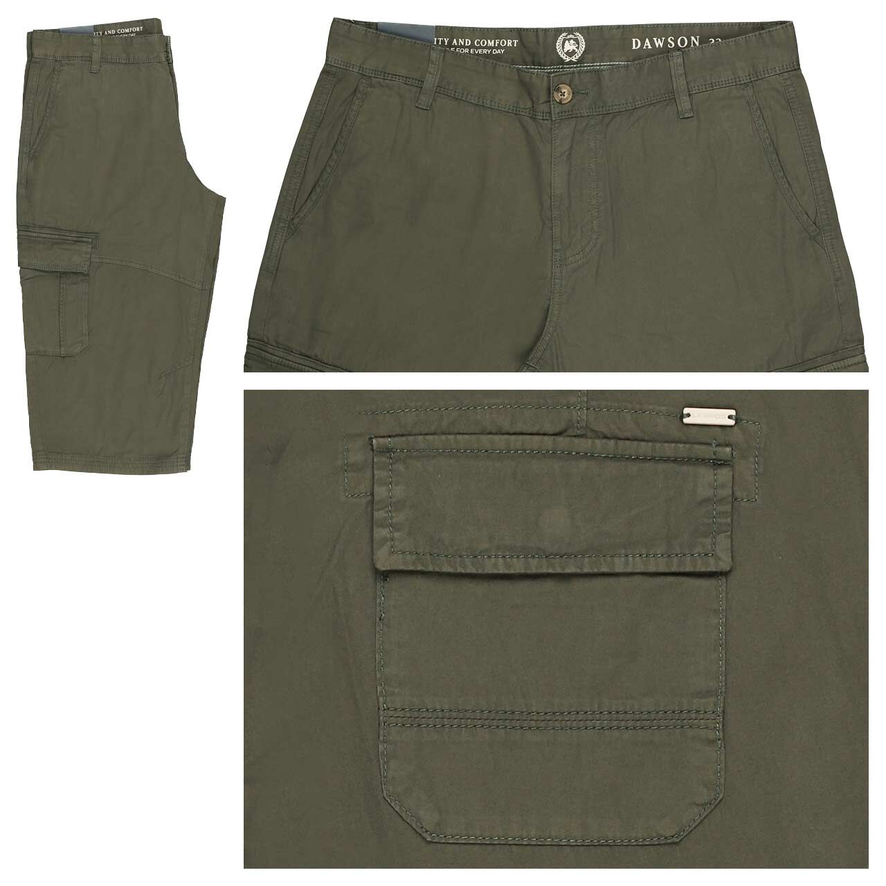 Lerros Dawson 3/4 Cargo Baumwollhose deep olive