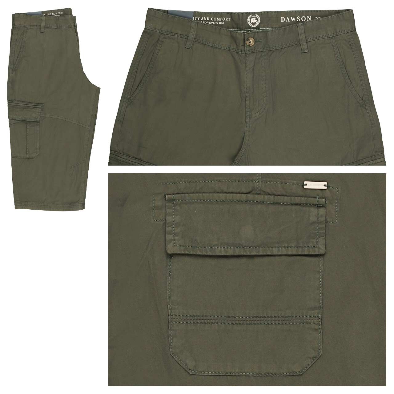 Lerros Dawson 3/4 Cargo Baumwollhose deep olive Lerros Dawson 3/4 Cargo Baumwollhose deep olive