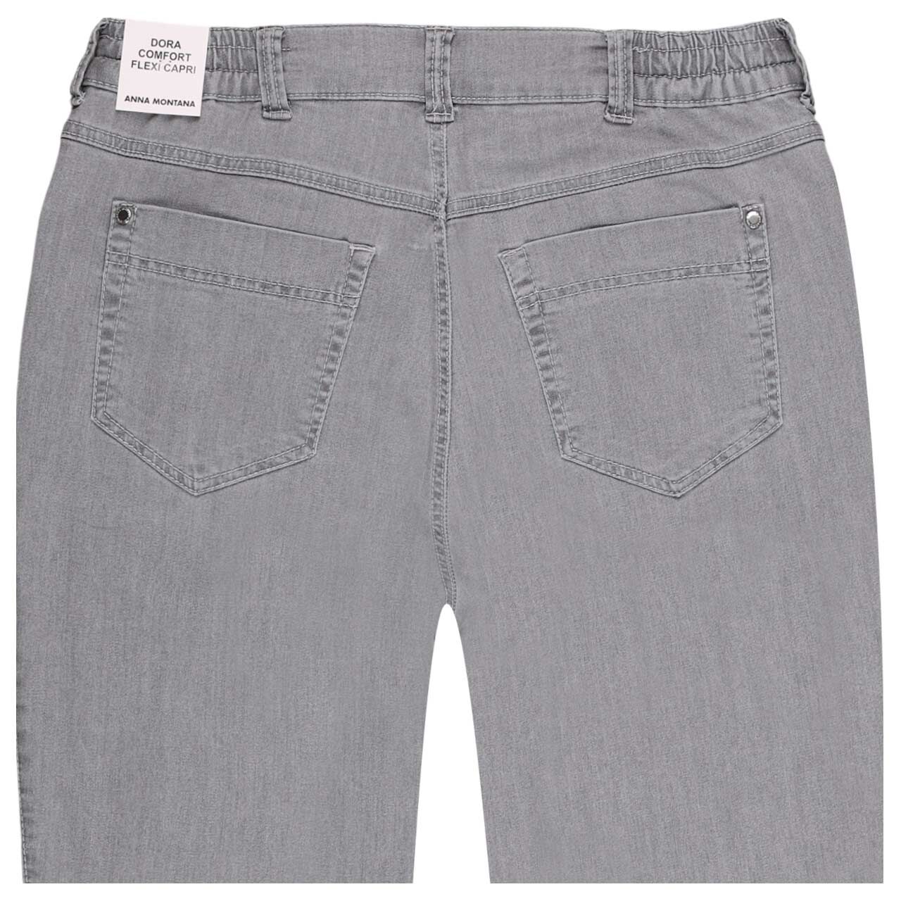Damen 3/4 Jeans Dora Milano von Anna Montana in Silber, detaillierte Rückansicht