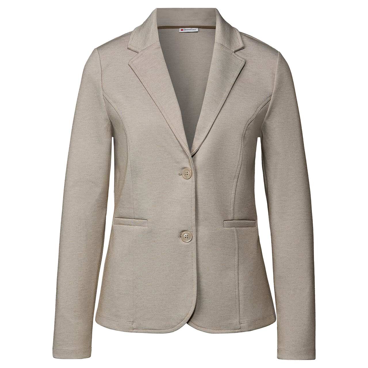 Street One Damen Blazer Basic morning beige melange