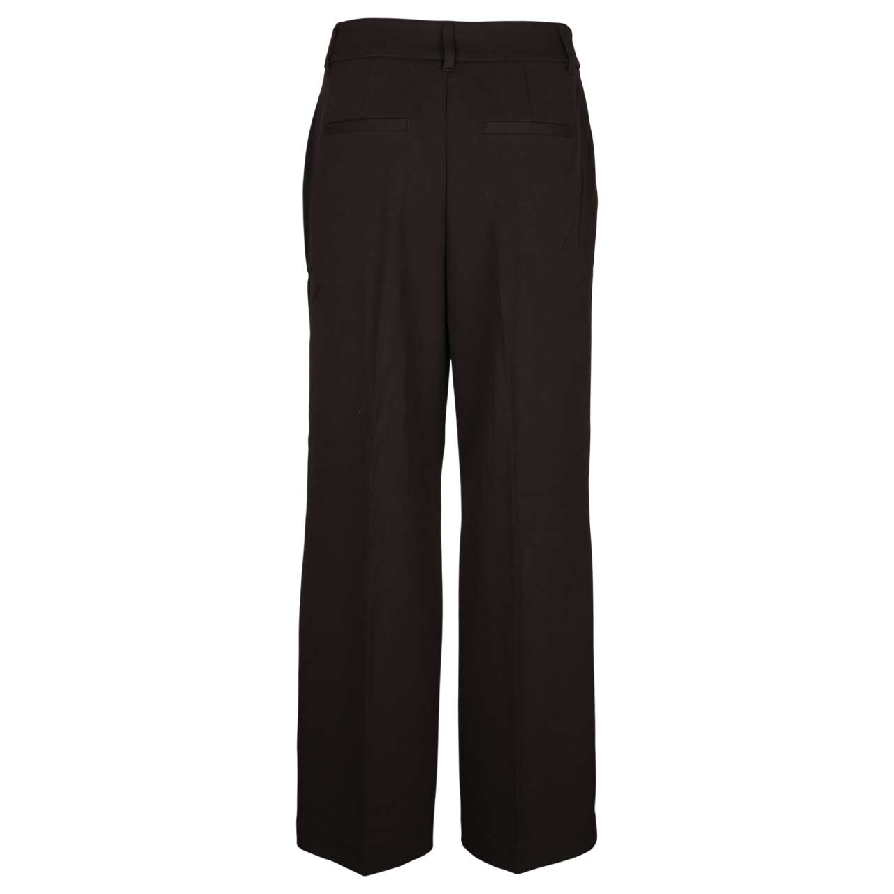 Stretch Damen Wideleg Hose von s.Oliver in Dunkelbraun, Rückansicht