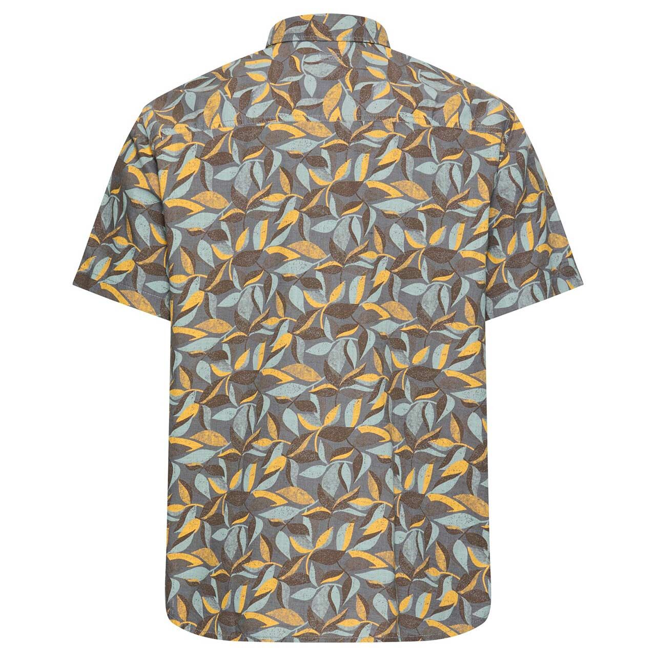 Herren Kurzarm Hemd von Camel active in der Farbe Gelb mit Print, Rückansicht