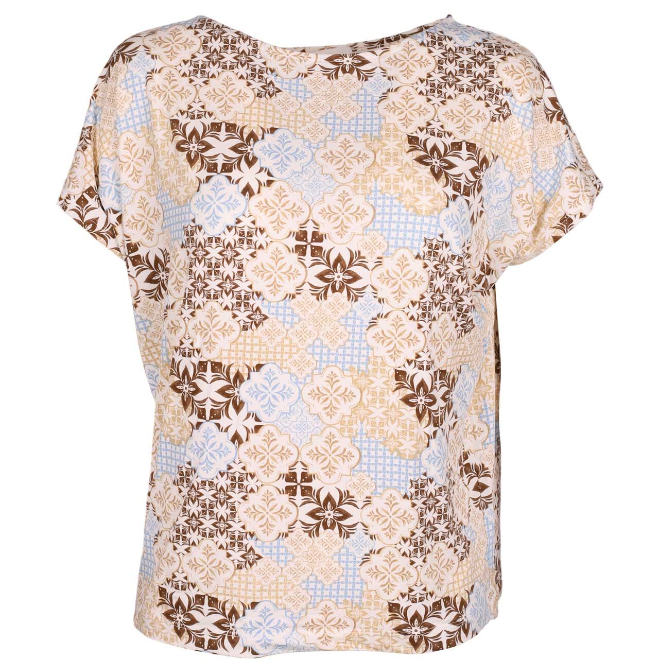 s.Oliver Damen T-Shirt teak brown allover print