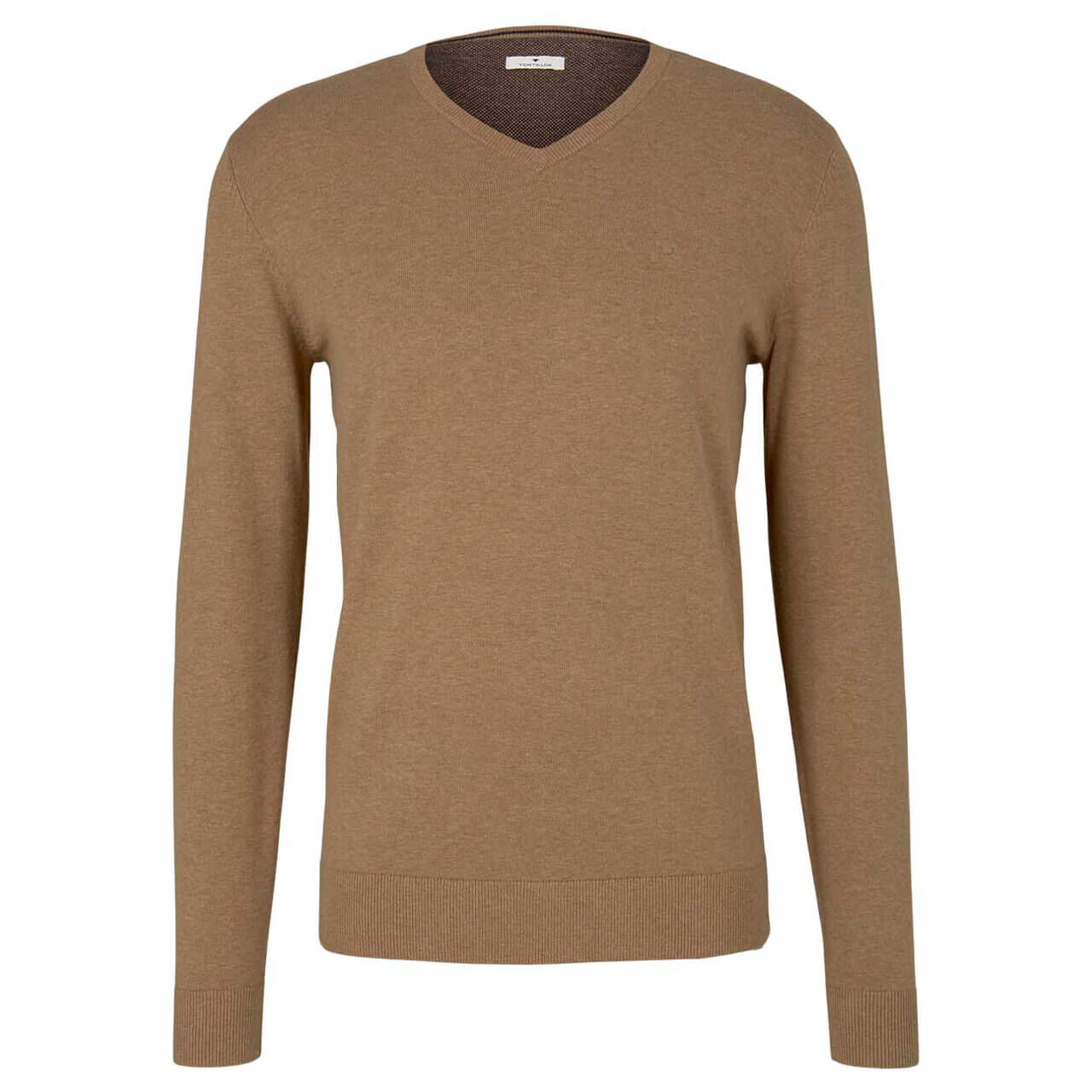 Tom Tailor Basic V-neck Sweater Pullover für Herren in Braun, FarbNr.: 18950