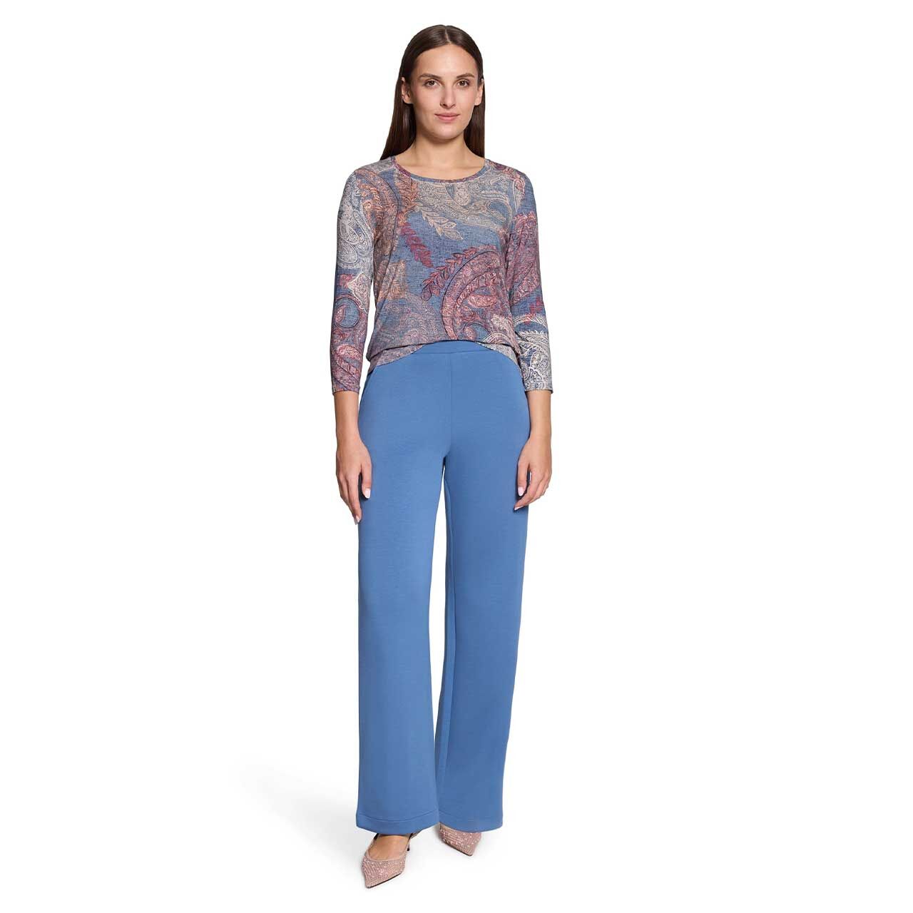 Damen 3/4 Arm Shirt von Betty Barclay in Blau mit Print, Ganzkörperansicht am Model