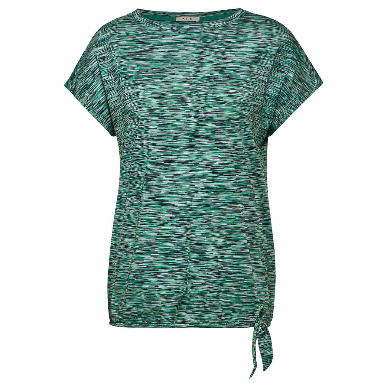 Cecil Damen T-Shirt Multi Melange fir green