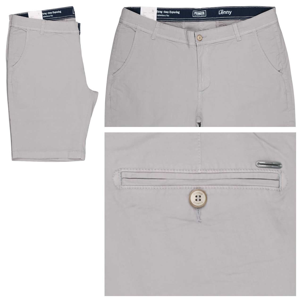 Pioneer Lenny Chino Baumwoll Bermuda wet weather grey