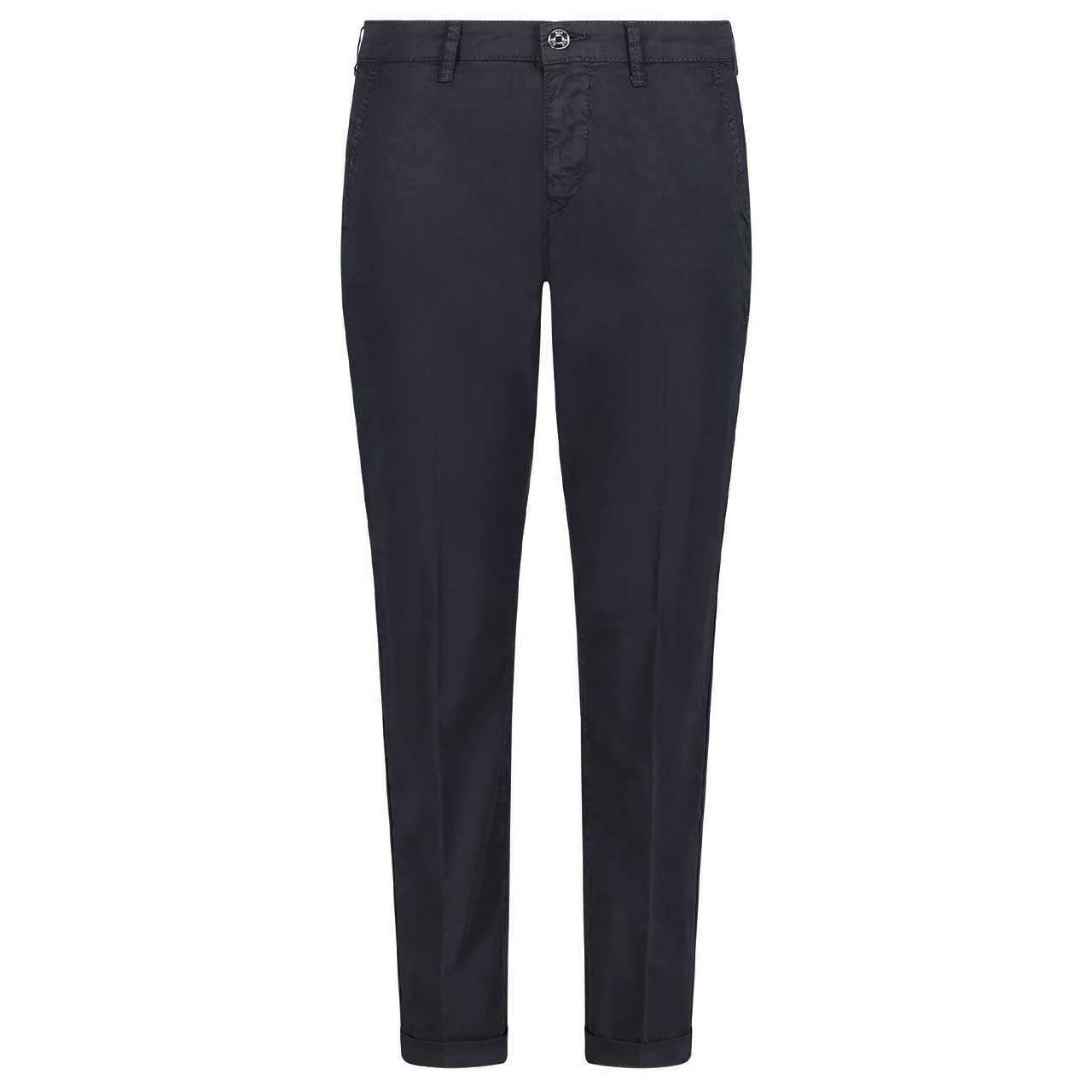 Stretch Damen 7/8 Baumwollhose Chino in Dunkelblau, Vorderansicht