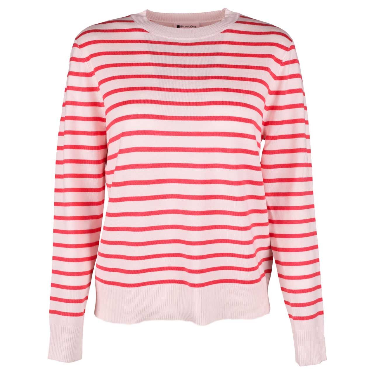 Street One Damen Pullover Basic Sweater Stripes off white