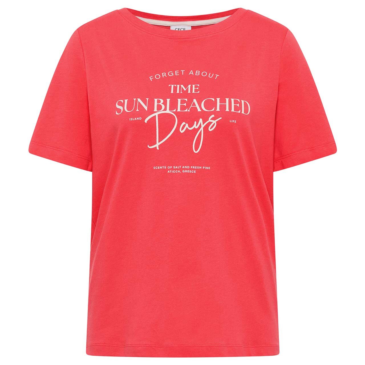 Cecil Damen T-Shirt Sun Bleached Days coral