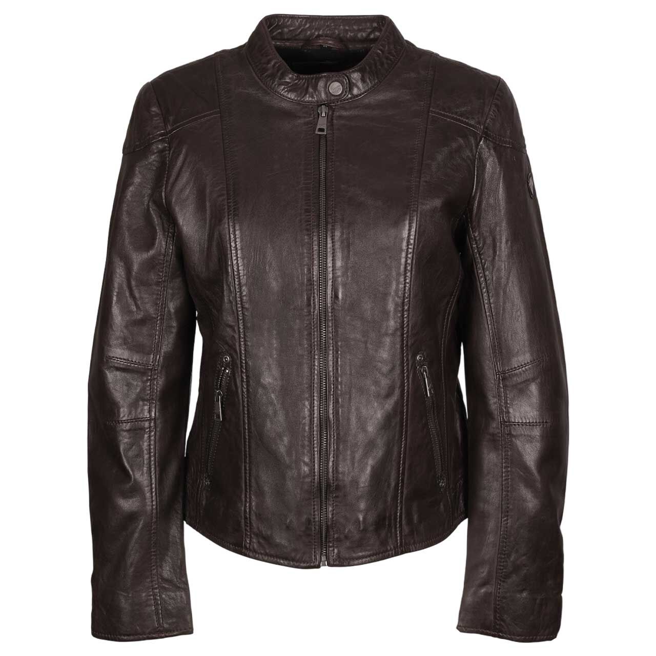 Mauritius Damen Lederjacke Keilli dark brown