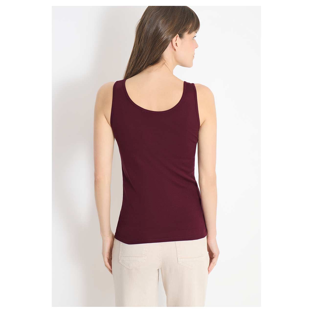 Damen Top Linda von Cecil in Lila, Rückansicht am Model