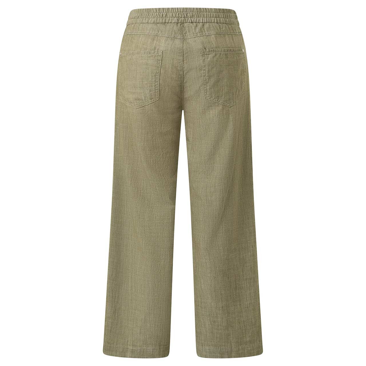 Damen Linn Jump 7/8 Baumwollhose in Olivgrün, Rückansicht