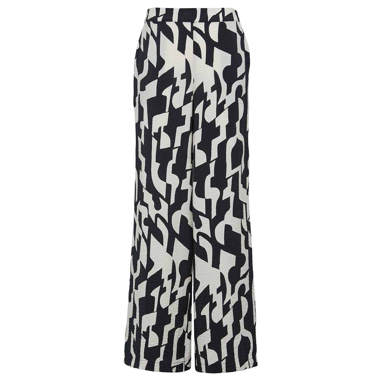 s.Oliver Damen Wideleg Hose black printed