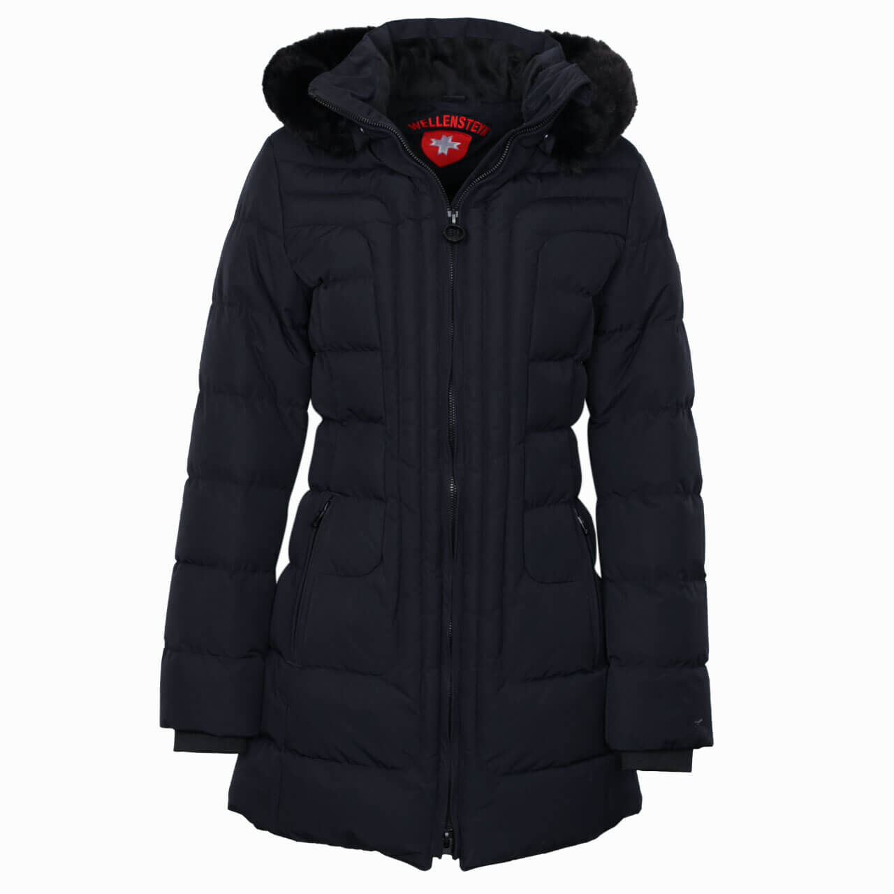 wellensteyn-jacke-belvederelong-midnightblue-bvdl-44-vorne Wellensteyn Jacke Belvedere/Belvitesse Long für Damen in Dunkelblau