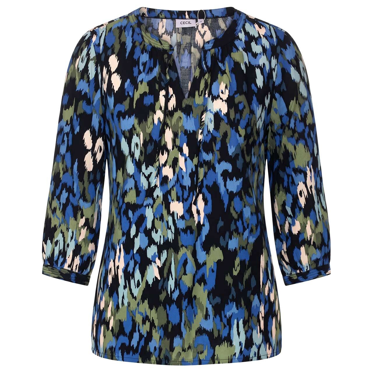 Cecil Damen 3/4 Arm Bluse urban dark blue alloverprint
