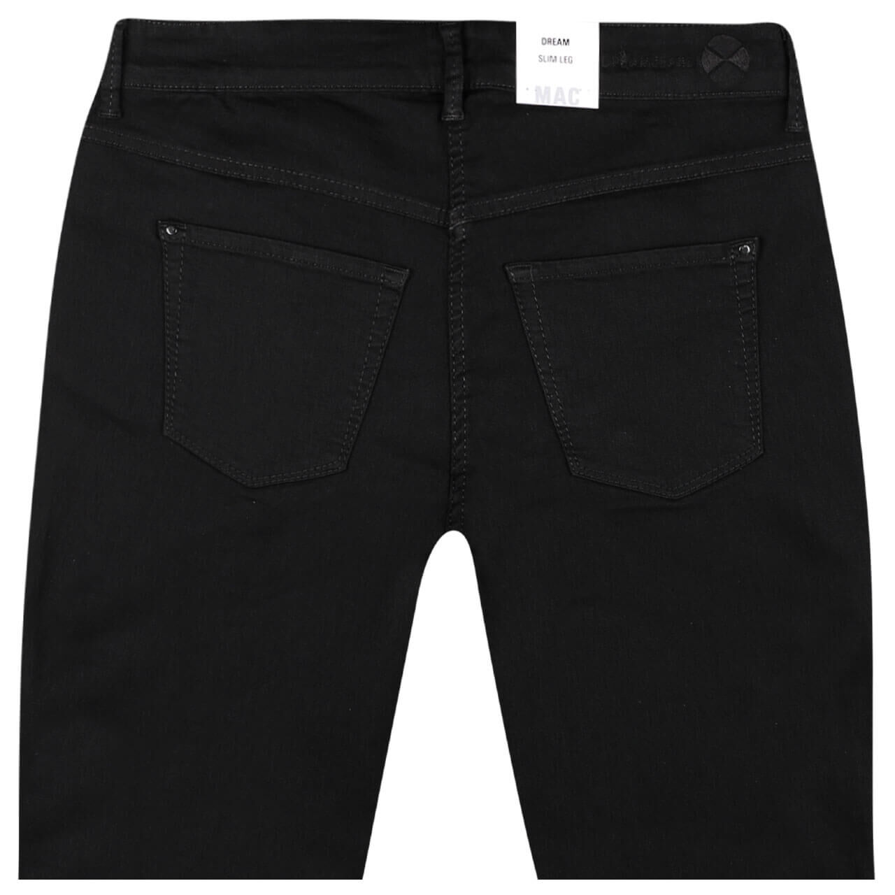 mac-jeans-dreamchic-black-d999-hinten Damen 7/8 Jeans Dream Chic von MAC in Schwarz, detaillierte Rückansicht