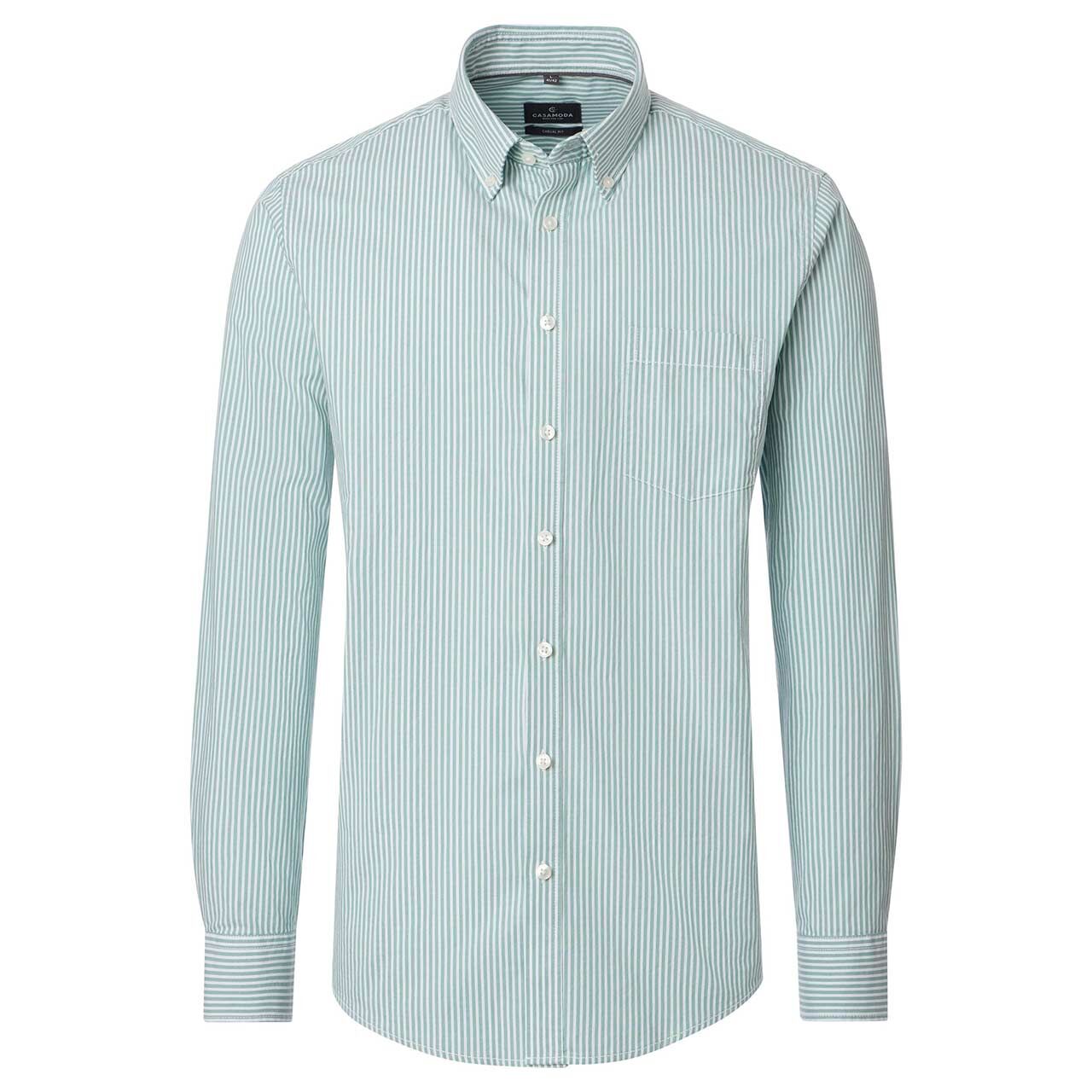 Casa Moda Herren Langarm Hemd green stripes