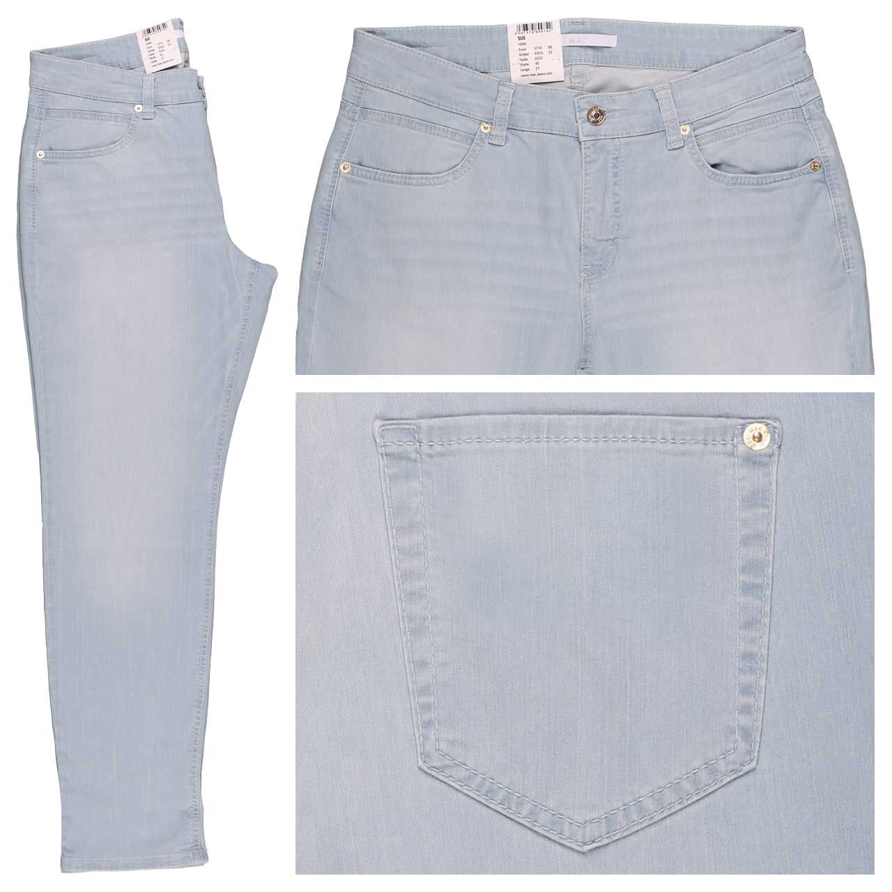 MAC Sue Cropped Ankle Jeans authentic light blue used relax