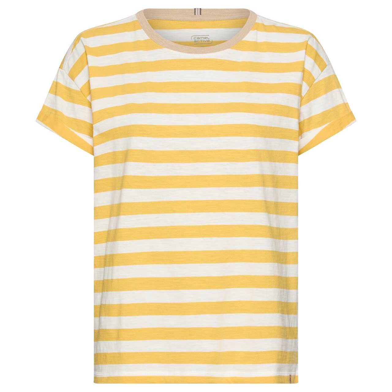 Camel active Damen T-Shirt yellow milk white