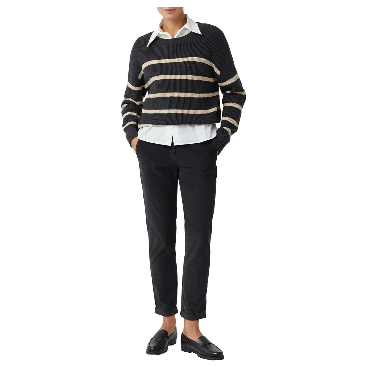 Comma Damen Pullover anthra stripe