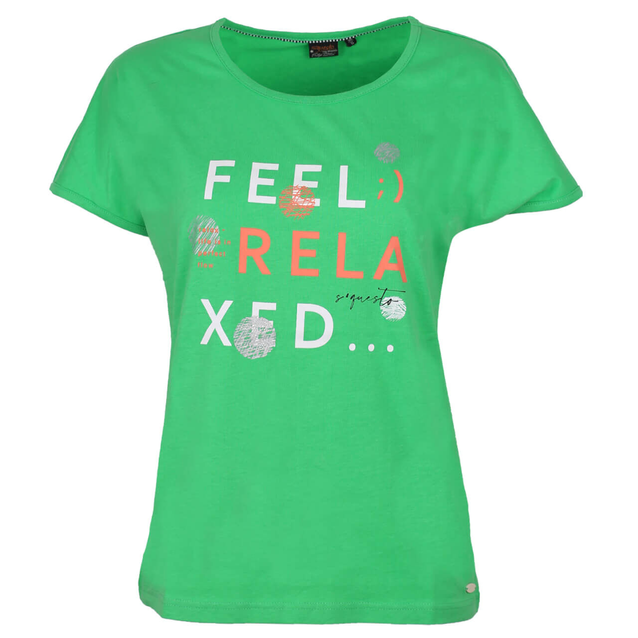 Soquesto T-Shirt für Damen in Grün mit Print, FarbNr.: 4000