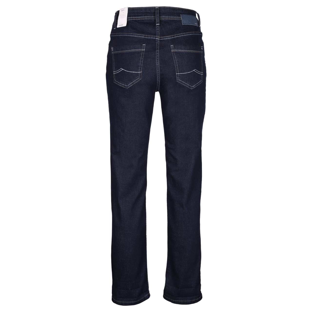 Damenjeans Toronto von Cecil in Dunkelblau, Rückansicht