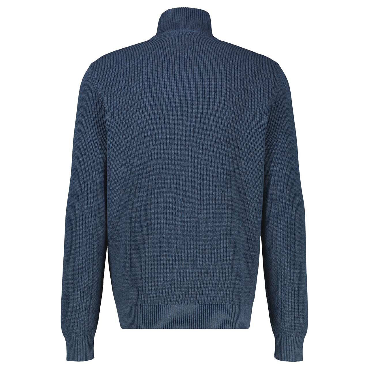 Herren Strickjacke von Lerros in Dunkelblau meliert, Rückansicht