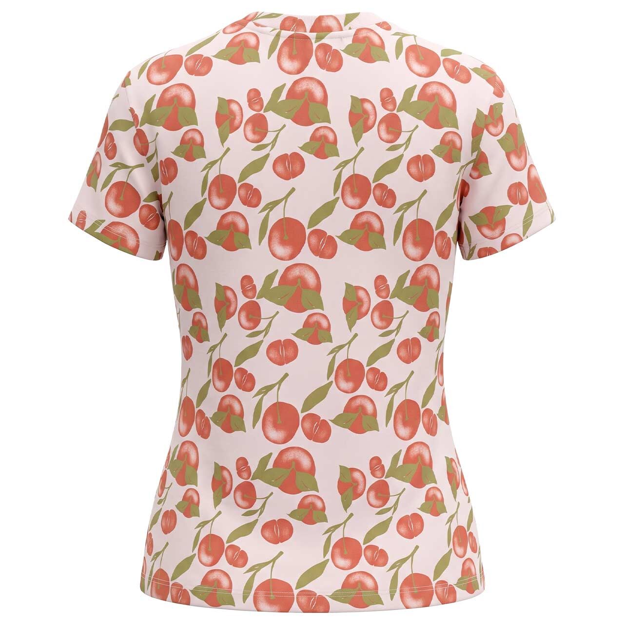 Damen T-Shirt von 24 Colours in Cremeweiß mit Print, Rückansicht