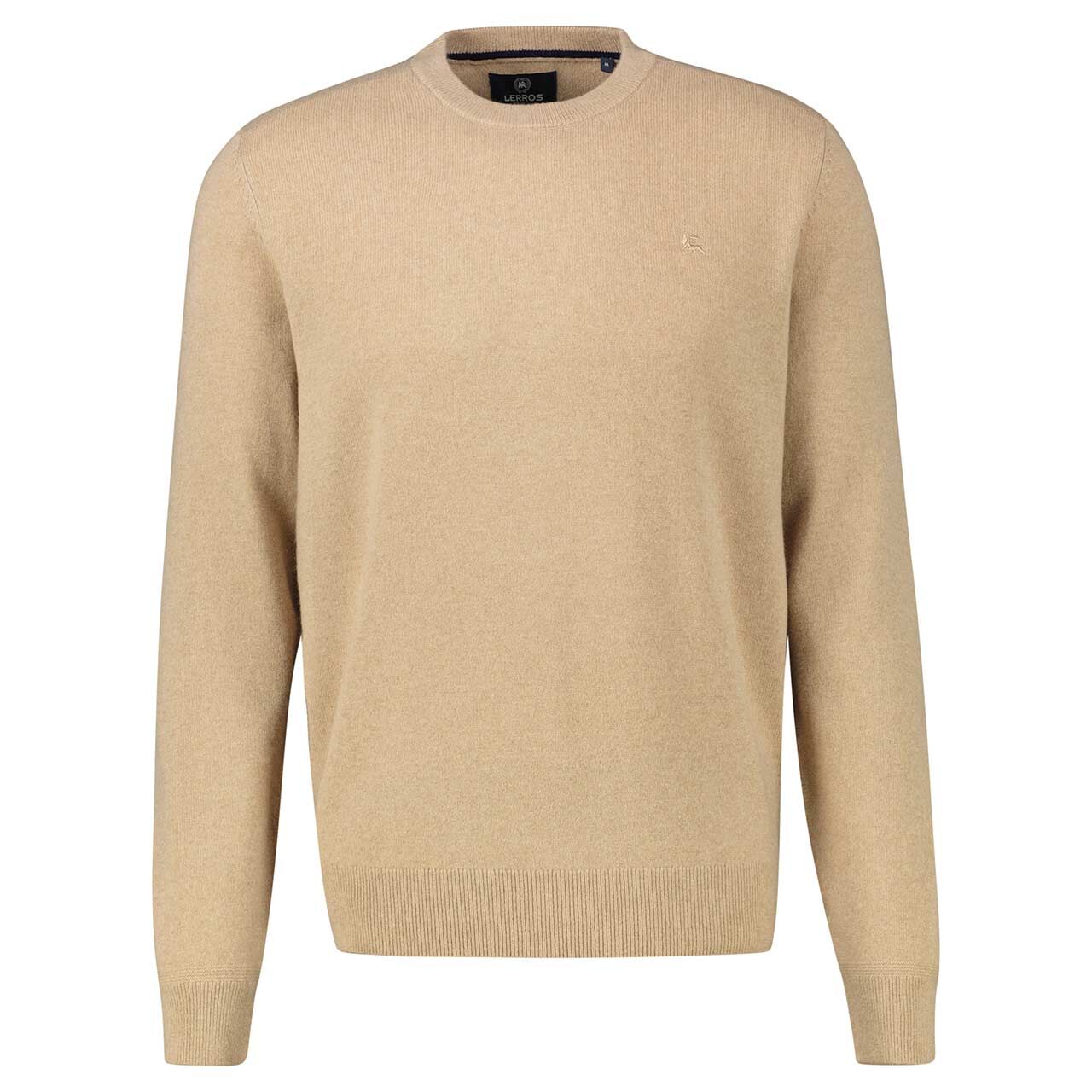 Lerros Herren Pullover tender beige melange cashmere