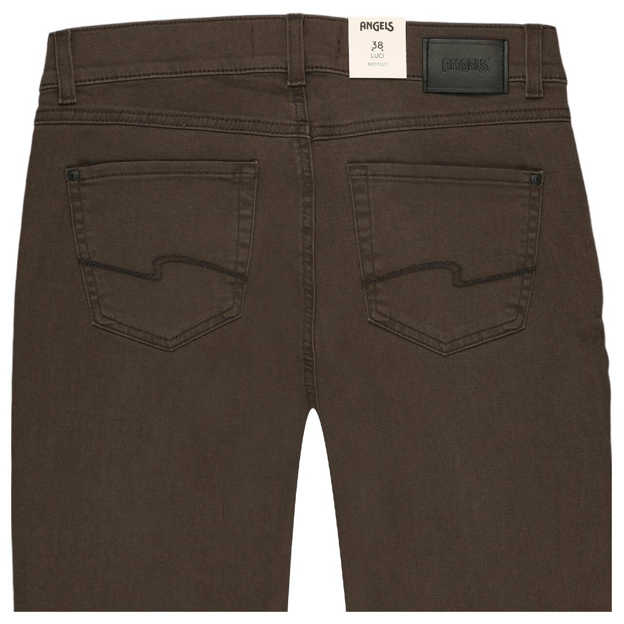 Damen Baumwollhose Luci von Angels in Braun, detaillierte Rückansicht