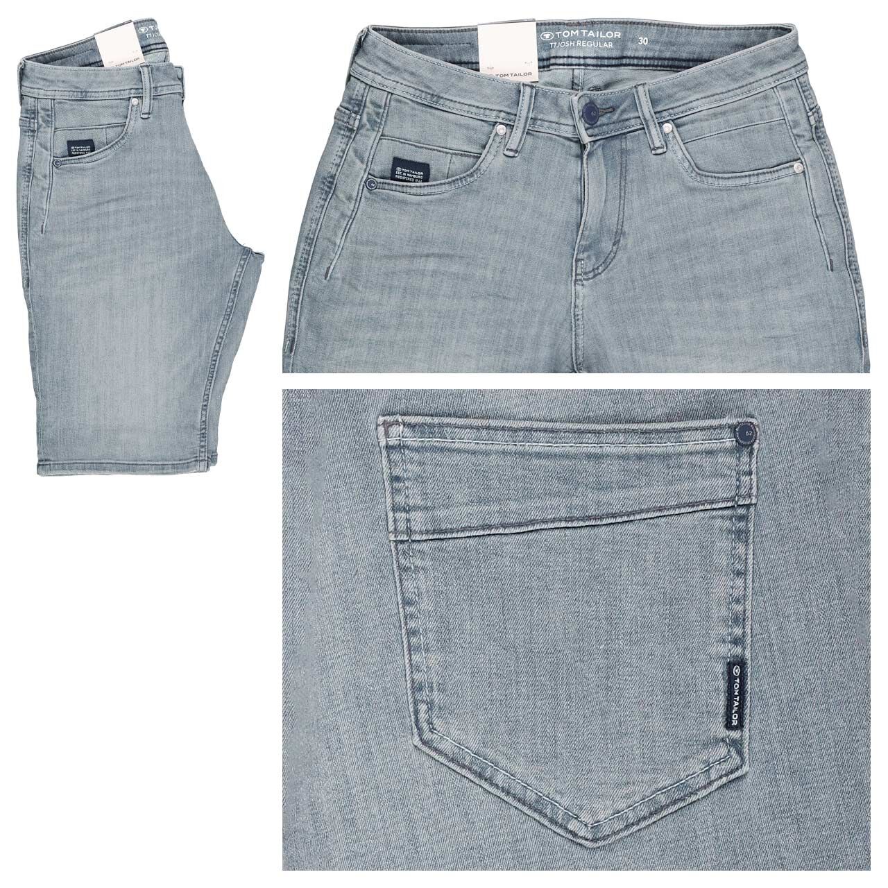 Tom Tailor Josh Jeans Bermuda light stone blue grey denim