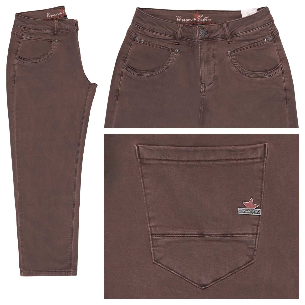 Buena Vista Anna C 7/8 Straight Summer Twill Baumwollhose kaffee