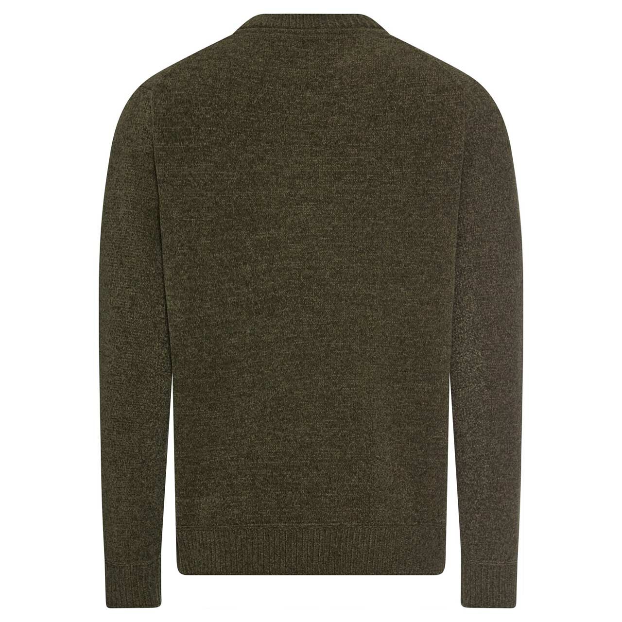Herren Pullover von Camel active in der Farbe Dunkelgrün meliert, Rückansicht