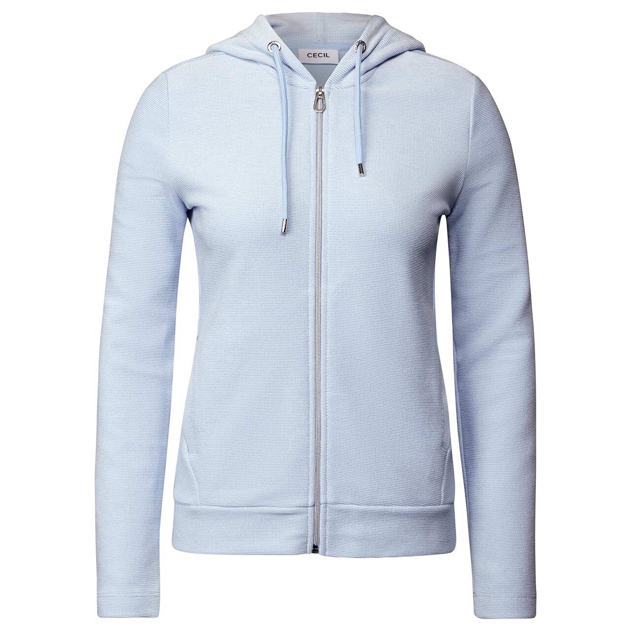 Cecil Damen Hoodie Shirtjacke Two Tone pastel blue