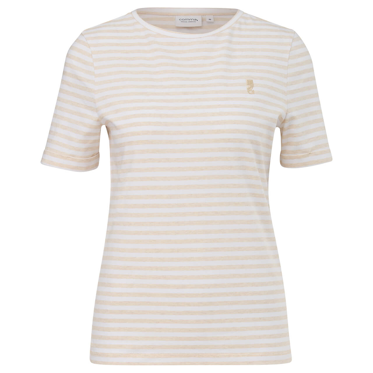 Comma Damen T-Shirt cream stripes