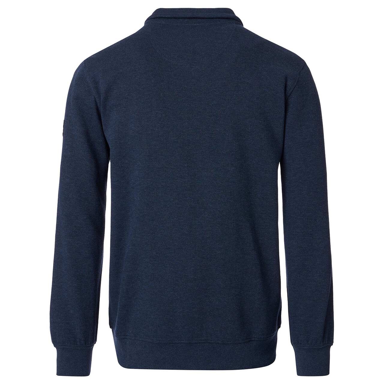 Herren Strickjacke von Casa Moda in Dunkelblau meliert, Rückansicht