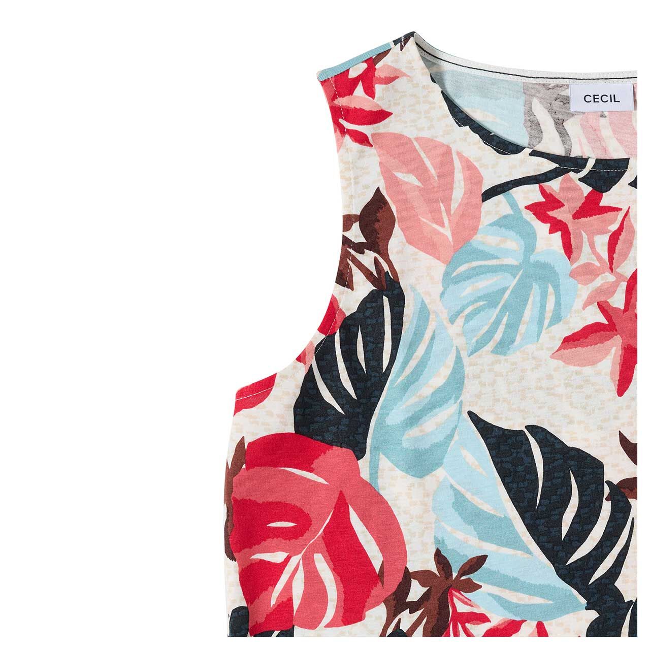 Cecil Damen Top Big Allover Print light alabaster beige