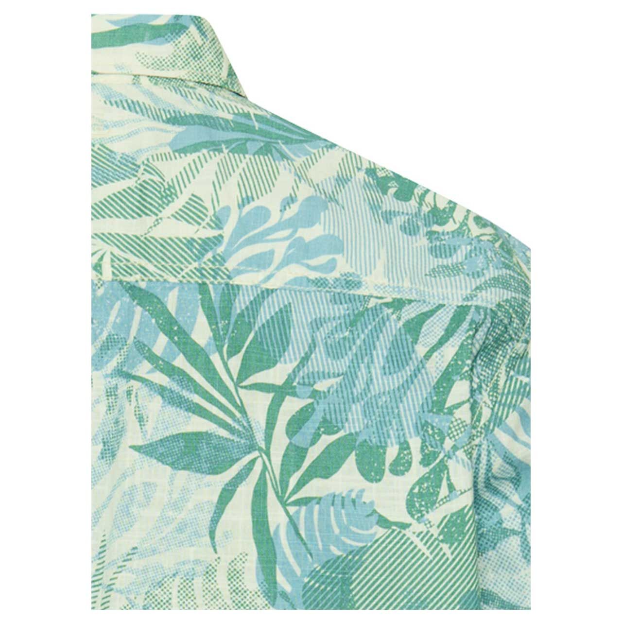 Herren Kurzarm Hemd von Camel active in der Farbe Grün mit Print, Detailansicht hinten