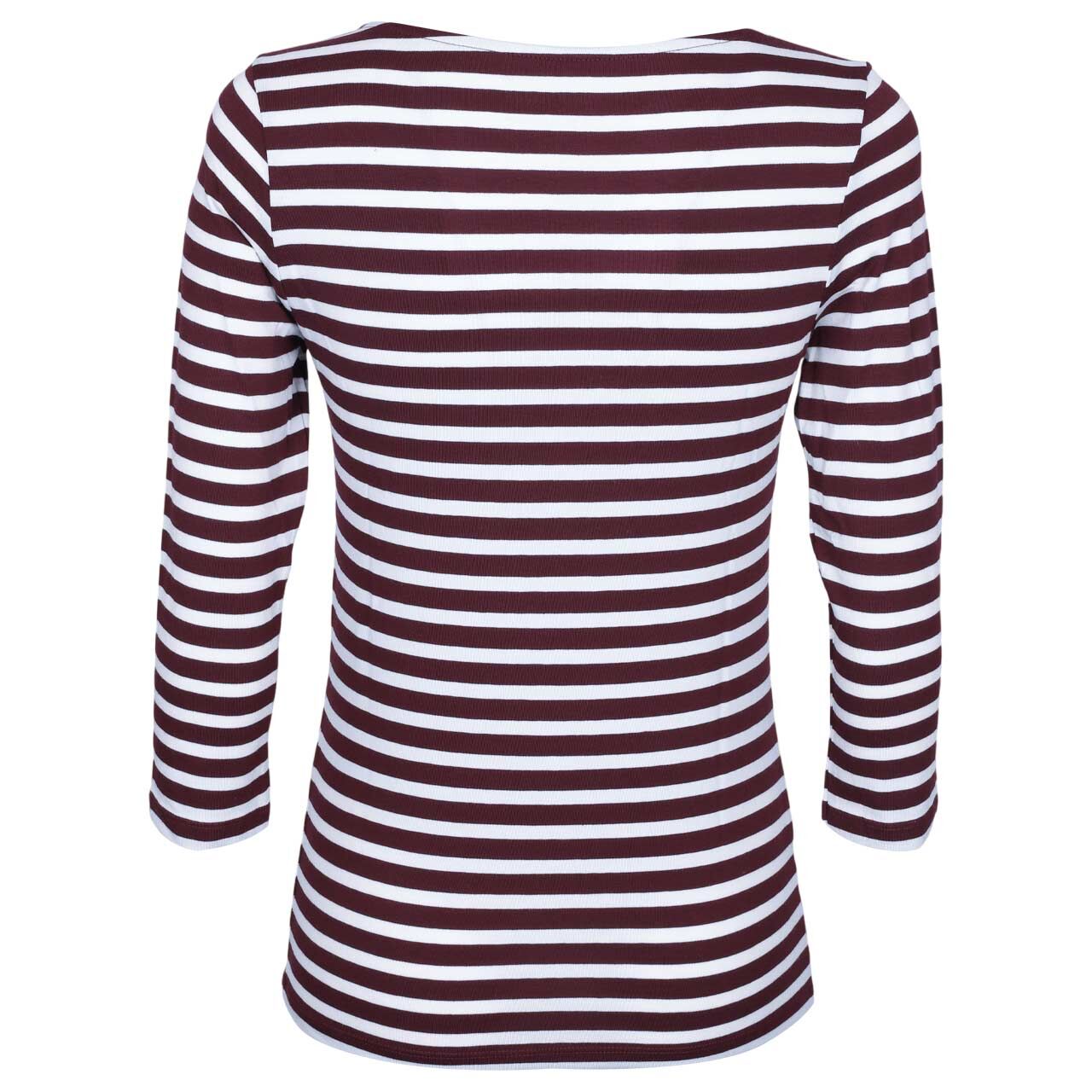 Damen 3/4 Arm Shirt von Munich Freedom in Weinrot-Cremeweiß, Rückansicht