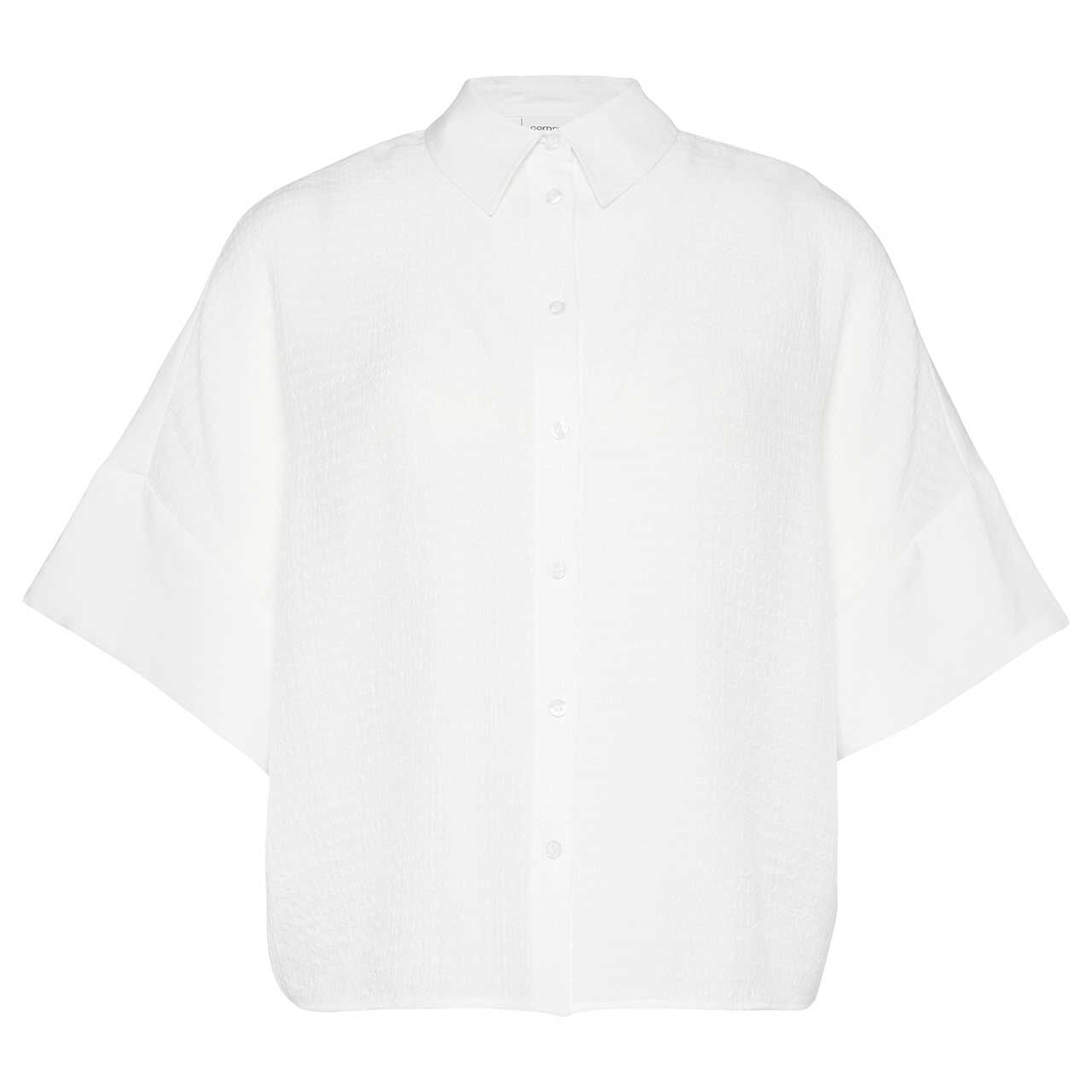 Comma Damen Kurzarm Bluse white