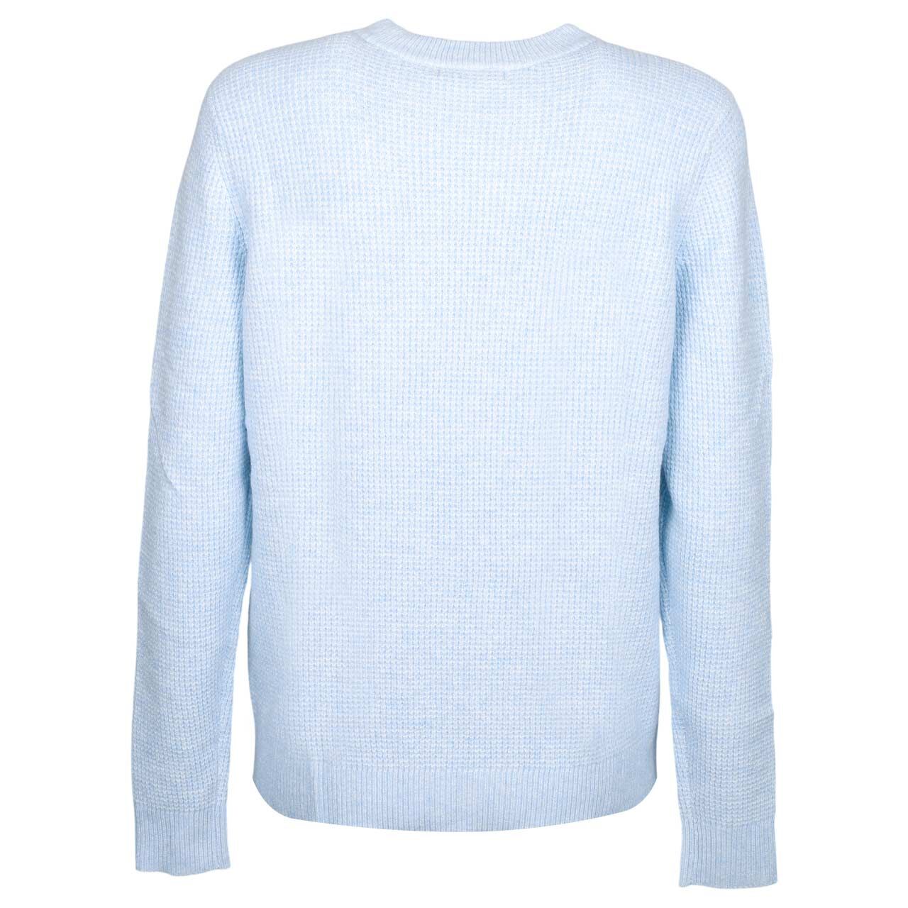 Damen Pullover Structured Cosy Sweater von Cecil in Hellblau meliert, Rückansicht