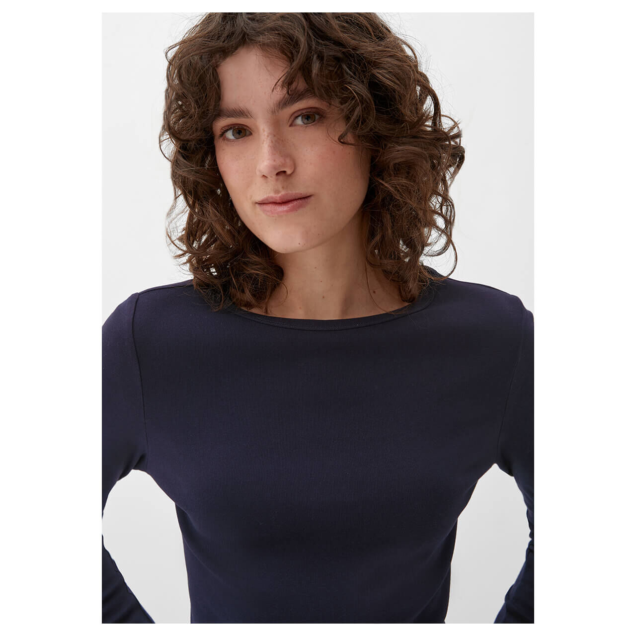 s.Oliver Damen Langarm Shirt navy
