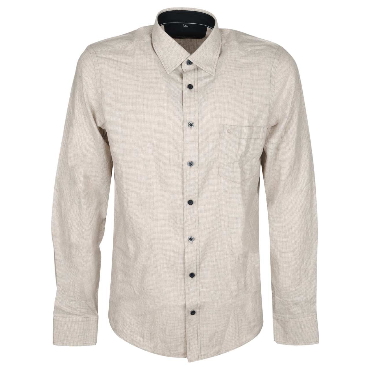 Casa Moda Herren Langarm Hemd light beige melange